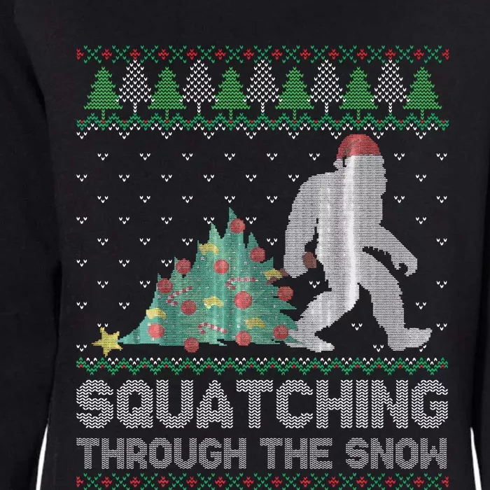 Sasquatch Holiday Sweater Festive Bigfoot Womens California Wash Sweatshirt