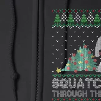 Sasquatch Holiday Sweater Festive Bigfoot Full Zip Hoodie