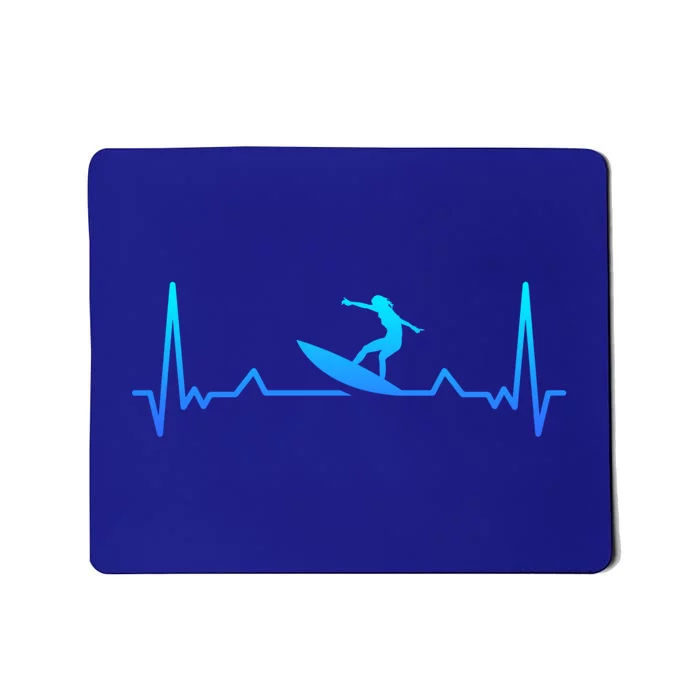 Surfing Heartbeat Surf Gift Mom Meaningful Gift Mousepad