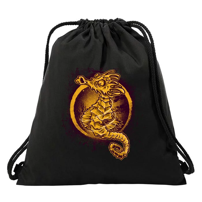 Sea Horse Drawstring Bag