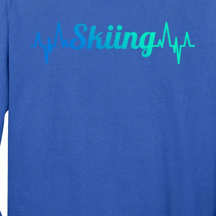 Ski Heartbeat Skiing Enthusiast Cute Gift Long Sleeve Shirt