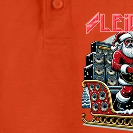 Sleigher Hail Santa Heavy Metal Christmas Rock Xmas Art Gift Dry Zone Grid Performance Polo