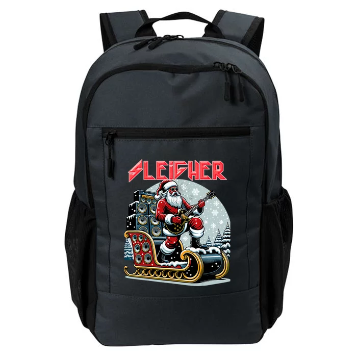 Sleigher Hail Santa Heavy Metal Christmas Rock Xmas Art Gift Daily Commute Backpack