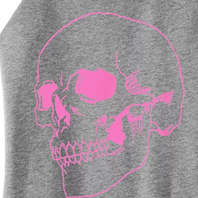 Spooky Halloween Skeleton Pastel Goth Soft Grunge Pink Skull Women’s Perfect Tri Rocker Tank