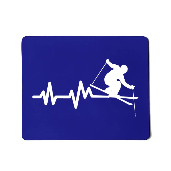 Ski Heartbeat Skiing Skier Funny Gift Mousepad