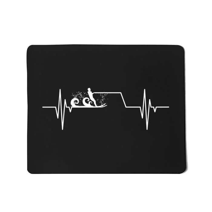 Ski Heartbeat Skiing Skier Gift For Skier Mousepad