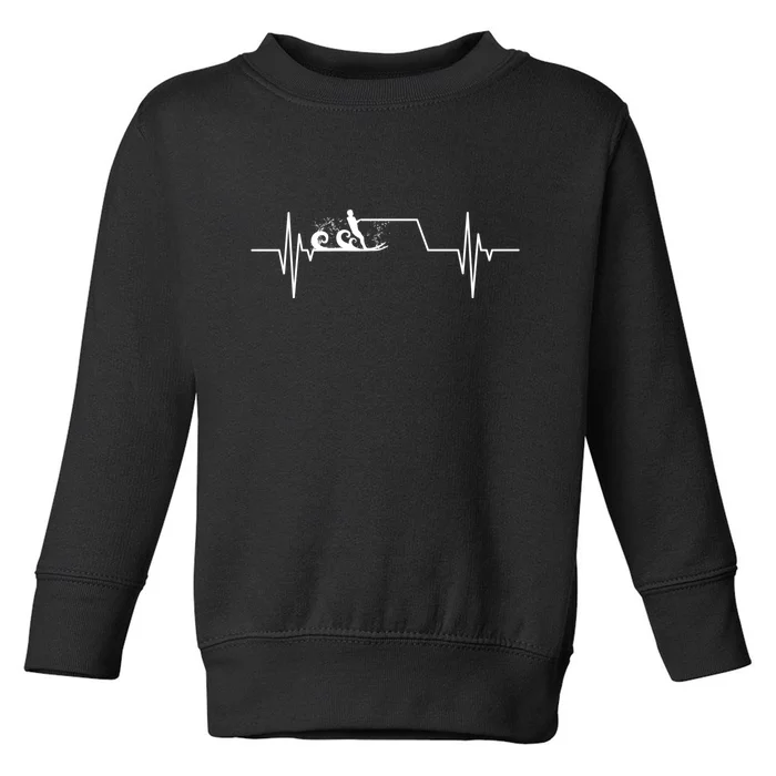 Ski Heartbeat Skiing Skier Gift For Skier Toddler Sweatshirt