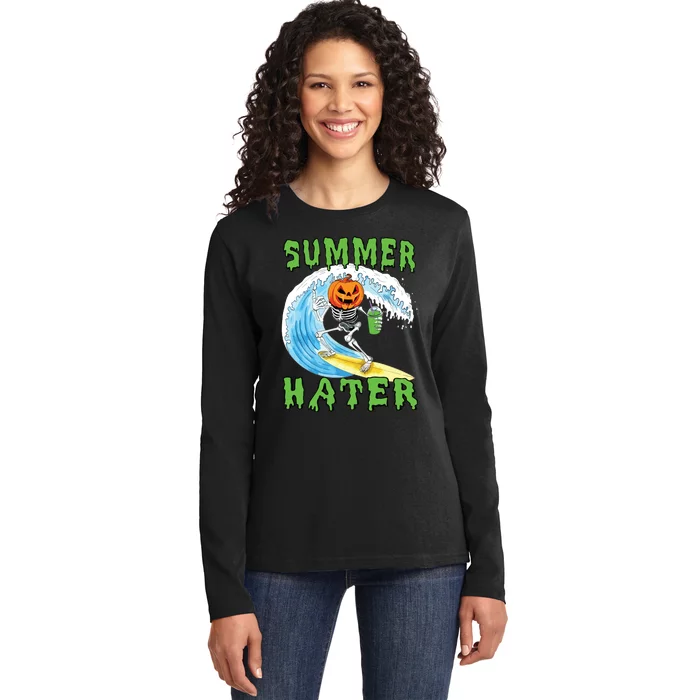 Summer Hater Ladies Long Sleeve Shirt