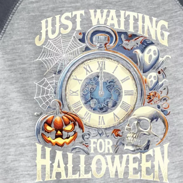 Skeleton Halloween Summer Just Waiting For Halloween Cool Gift Toddler Fine Jersey T-Shirt