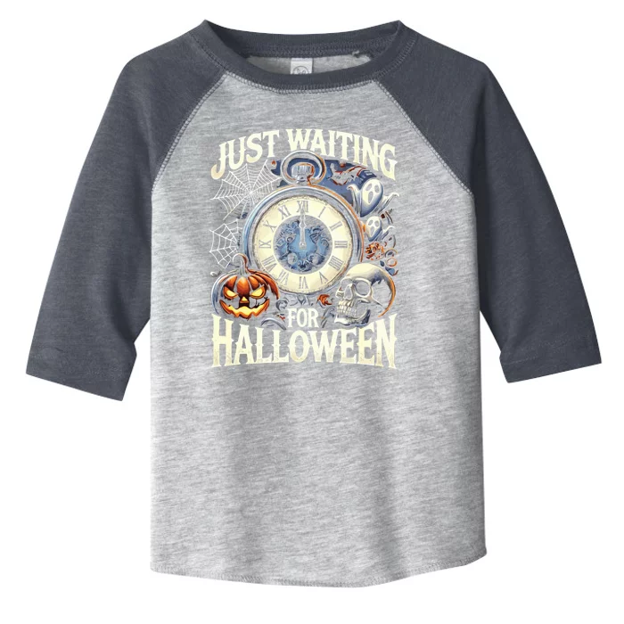 Skeleton Halloween Summer Just Waiting For Halloween Cool Gift Toddler Fine Jersey T-Shirt