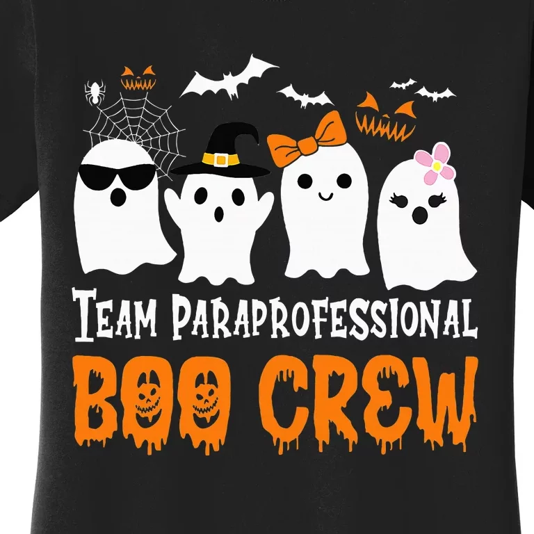 Spooky Halloween Squad Paraprofessional Pumpkin Crew Women's T-Shirt