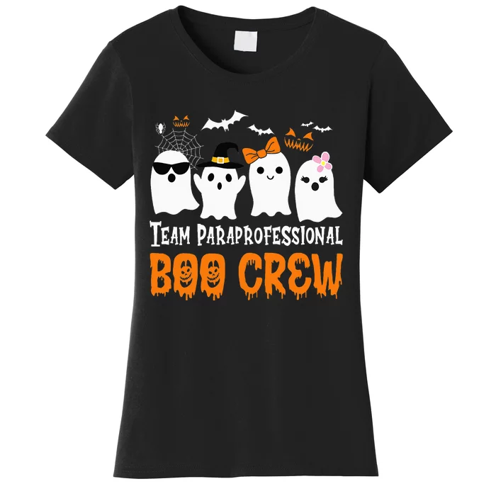 Spooky Halloween Squad Paraprofessional Pumpkin Crew Women's T-Shirt