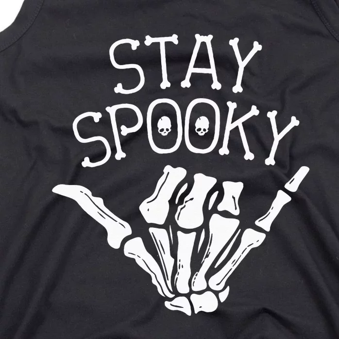 Skeleton Hand Stay Spooky Thumbs Up Adults & Kids Halloween Tank Top