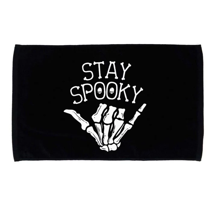 Skeleton Hand Stay Spooky Thumbs Up Adults & Kids Halloween Microfiber Hand Towel