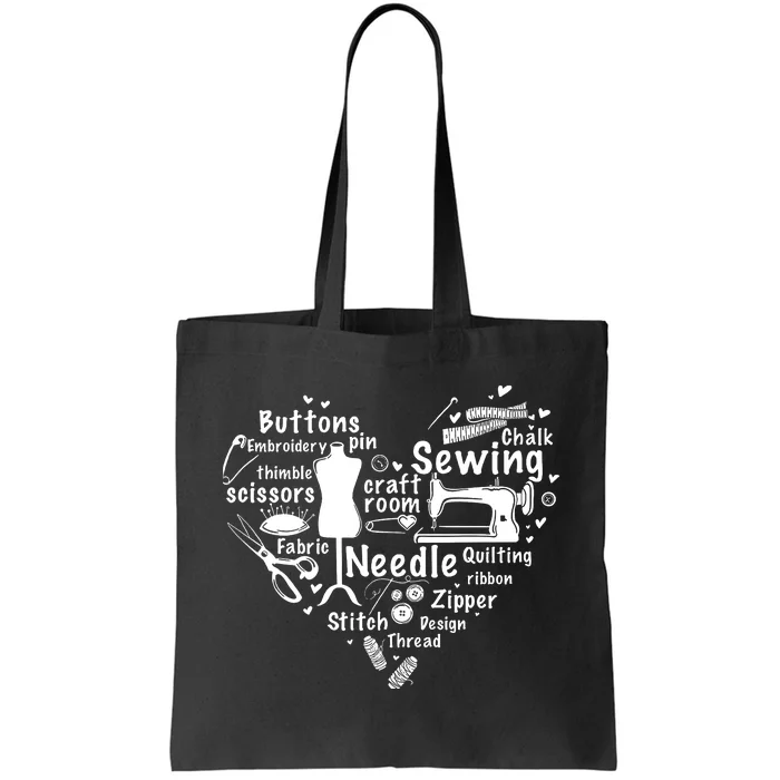 Sewing Heart Sewing Lover Tote Bag