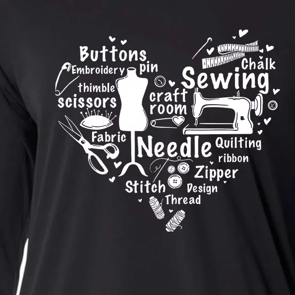 Sewing Heart Sewing Lover Cooling Performance Long Sleeve Crew