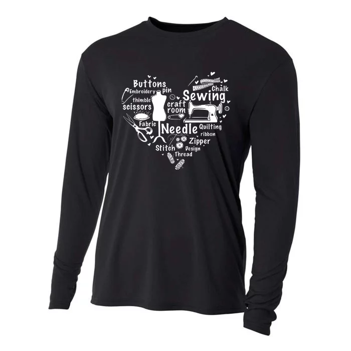 Sewing Heart Sewing Lover Cooling Performance Long Sleeve Crew