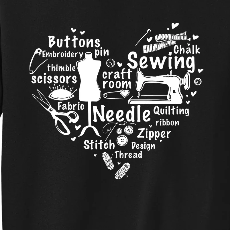 Sewing Heart Sewing Lover Tall Sweatshirt