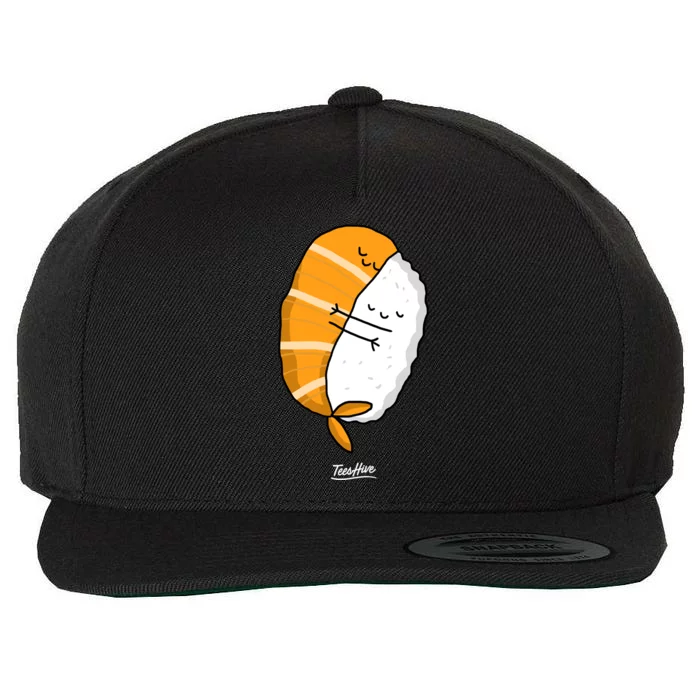 Sushi Hug Sushi Hugging Cute Sushi Lover Cute Gift Wool Snapback Cap