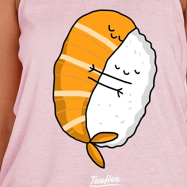 Sushi Hug Sushi Hugging Cute Sushi Lover Cute Gift Women's Knotted Racerback Tank