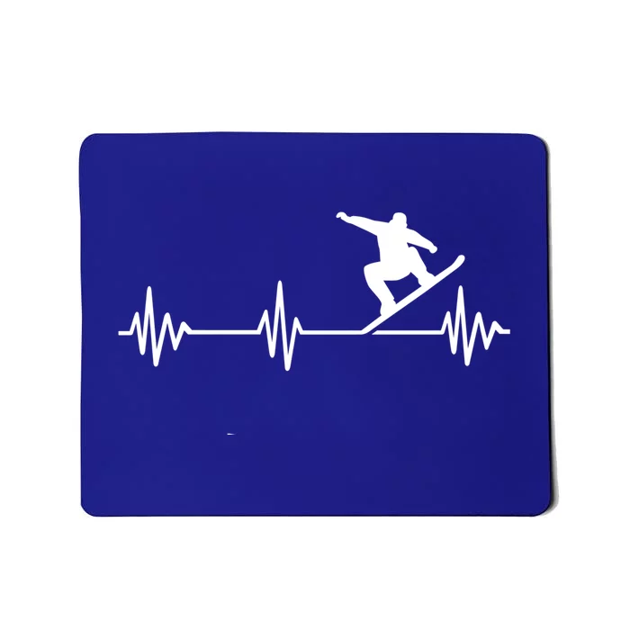 Snowboarder Heartbeat Snowboarding Skiing Gift Mousepad