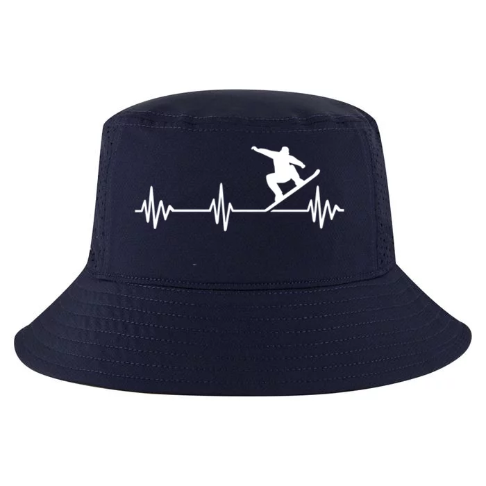 Snowboarder Heartbeat Snowboarding Skiing Gift Cool Comfort Performance Bucket Hat