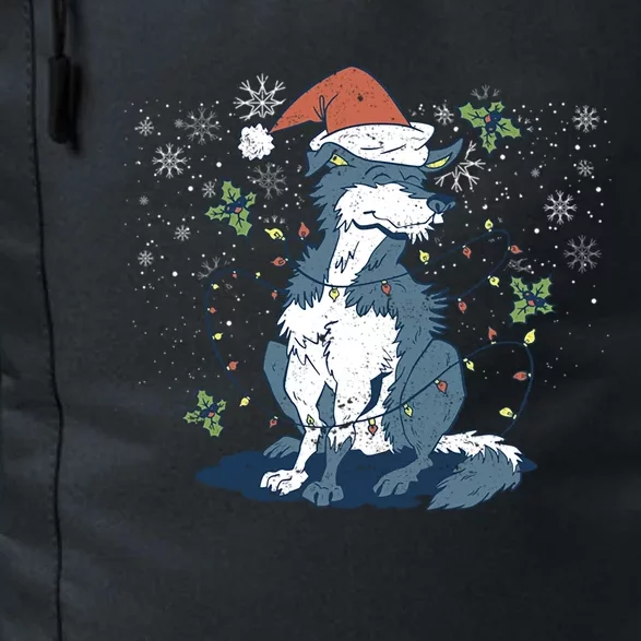 Siberian Husky Santa Claus Christmas Tree Lights Xmas Dog Gift Daily Commute Backpack