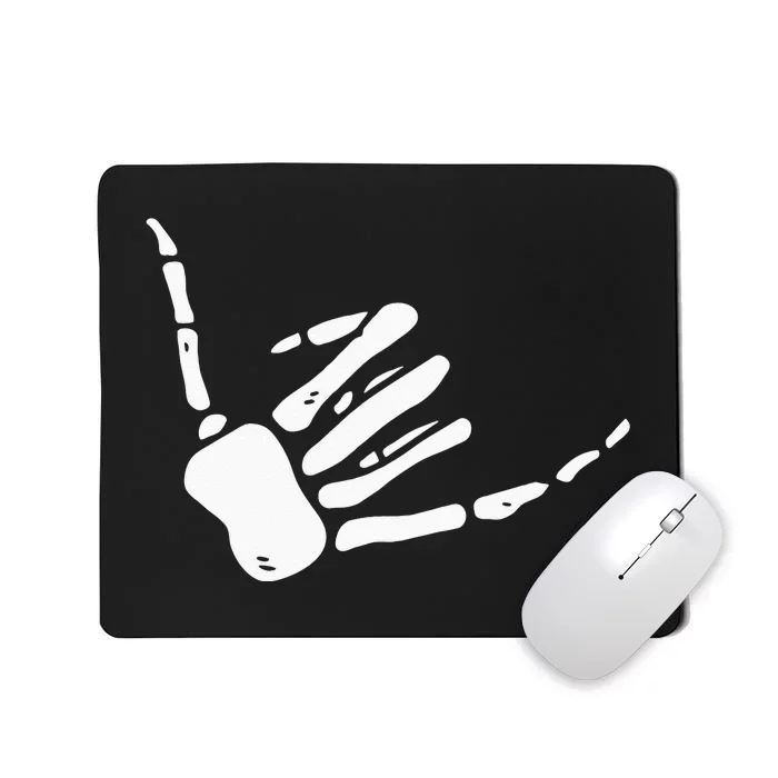 Skeleton Hand Shaka Sign Hang Loose Bones Mousepad