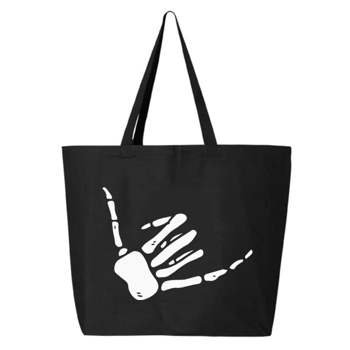 Skeleton Hand Shaka Sign Hang Loose Bones 25L Jumbo Tote