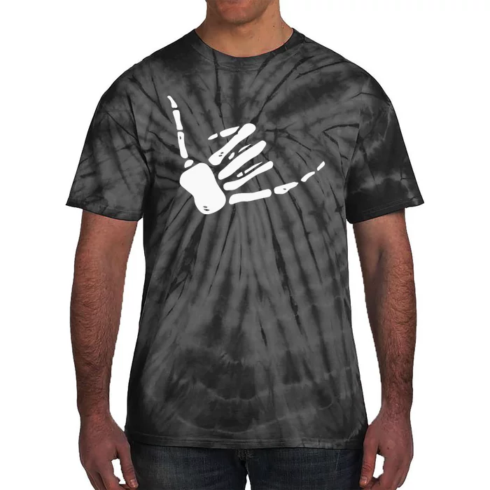 Skeleton Hand Shaka Sign Hang Loose Bones Tie-Dye T-Shirt