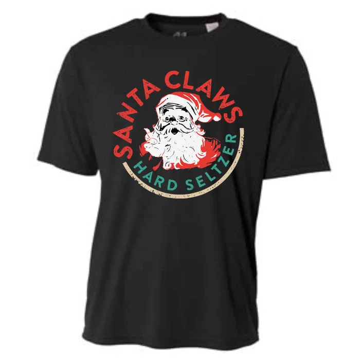 SantaClaws Hard Seltzer Funny Christmas Costume Cooling Performance Crew T-Shirt