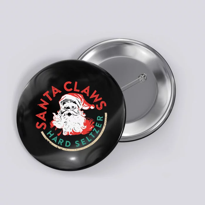 SantaClaws Hard Seltzer Funny Christmas Costume Button