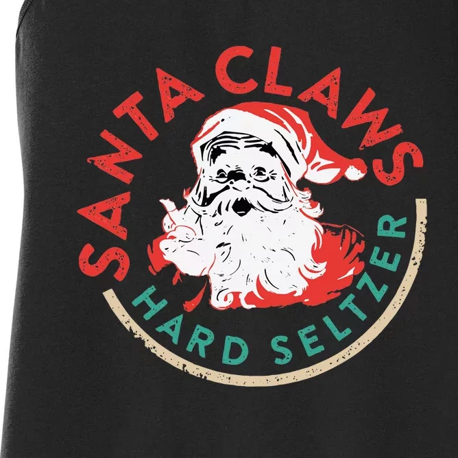 SantaClaws Hard Seltzer Funny Christmas Costume Women's Racerback Tank