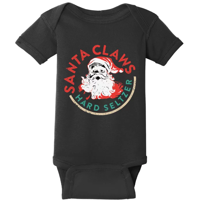 SantaClaws Hard Seltzer Funny Christmas Costume Baby Bodysuit