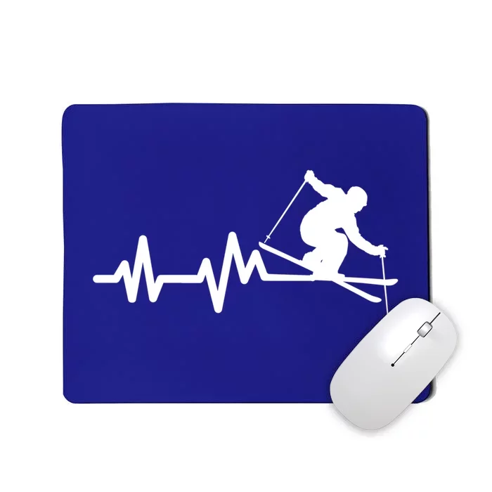 Ski Heartbeat Skiing Skier Gift Mousepad