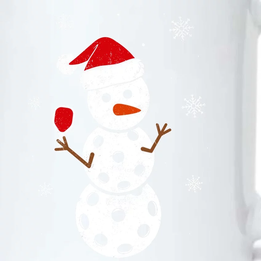 Santa Hat Snowman Gifts For Xmas Funny Pickleball Christmas Black Color Changing Mug