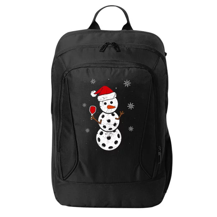 Santa Hat Snowman Gifts For Xmas Funny Pickleball Christmas City Backpack