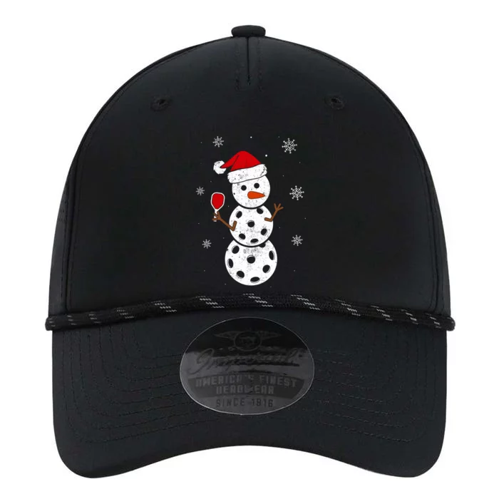 Santa Hat Snowman Gifts For Xmas Funny Pickleball Christmas Performance The Dyno Cap