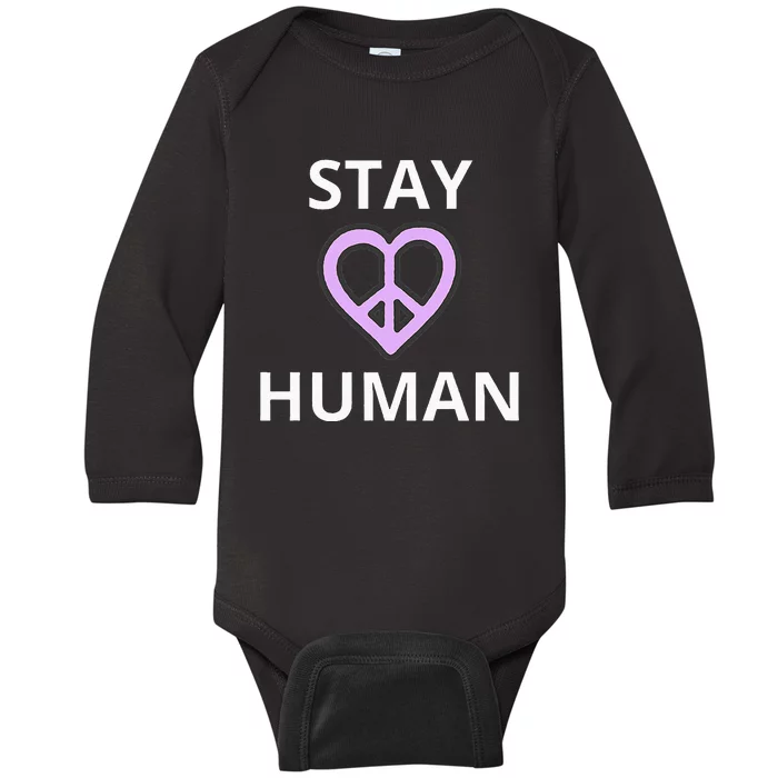 Stay Human Baby Long Sleeve Bodysuit