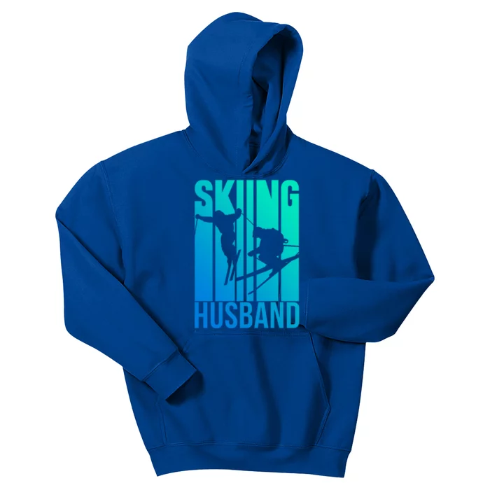 Skiing Husband Ski Skier Skiers Hobby Meaningful Gift Kids Hoodie