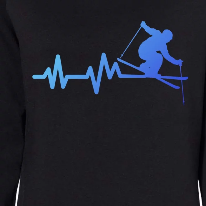 Ski Heartbeat Skiing Skier Gift Womens California Wash Sweatshirt