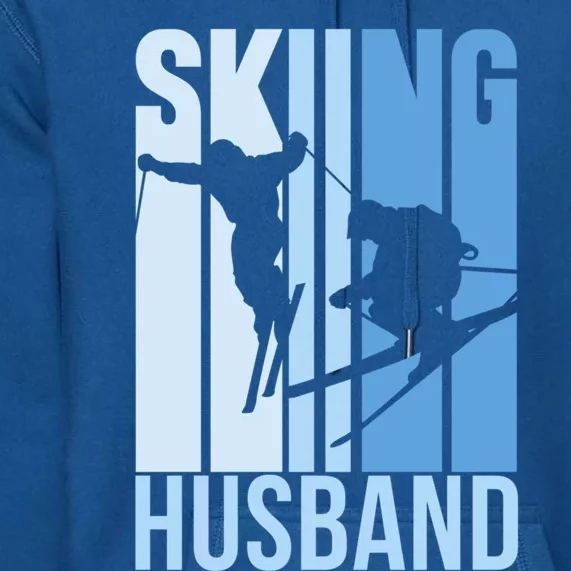 Skiing Husband Ski Skier Skiers Hobby Funny Gift Premium Hoodie