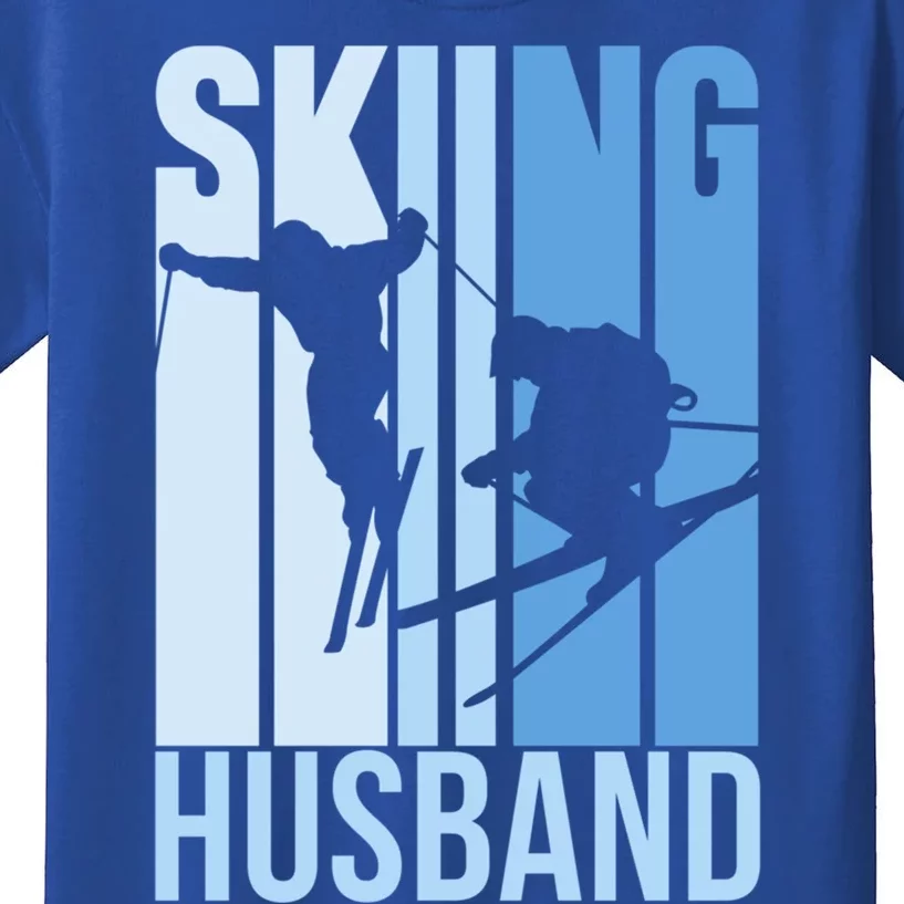 Skiing Husband Ski Skier Skiers Hobby Funny Gift Kids T-Shirt