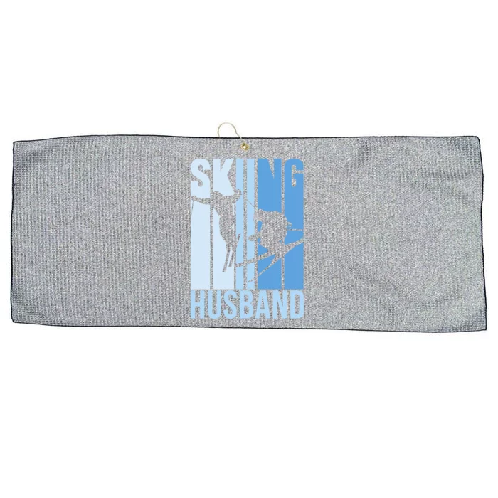 Skiing Husband Ski Skier Skiers Hobby Funny Gift Large Microfiber Waffle Golf Towel