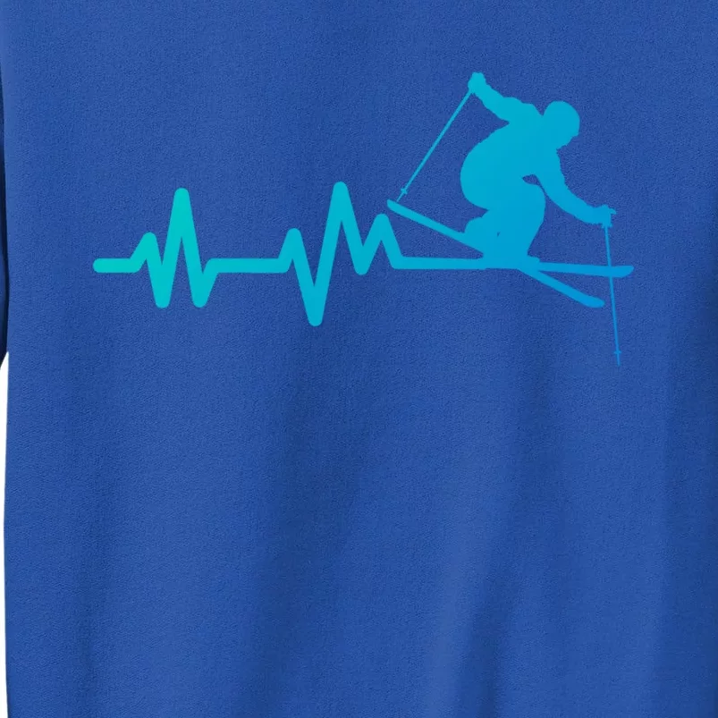 Ski Heartbeat Skiing Skier Gift Tall Sweatshirt