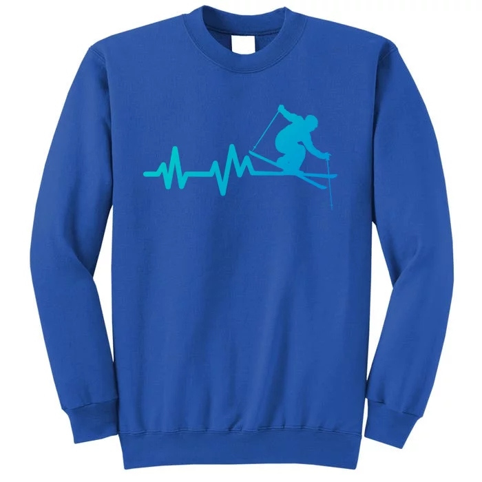 Ski Heartbeat Skiing Skier Gift Tall Sweatshirt