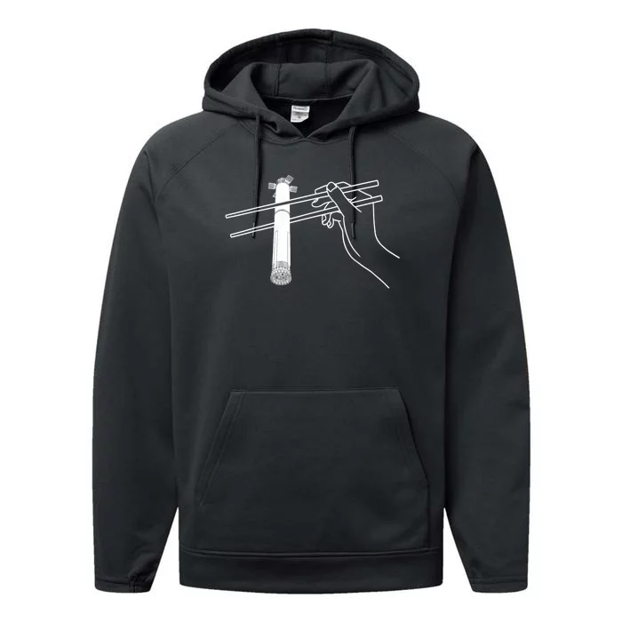 Super Heavy Starship Booster 12 Chopsticks Performance Fleece Hoodie