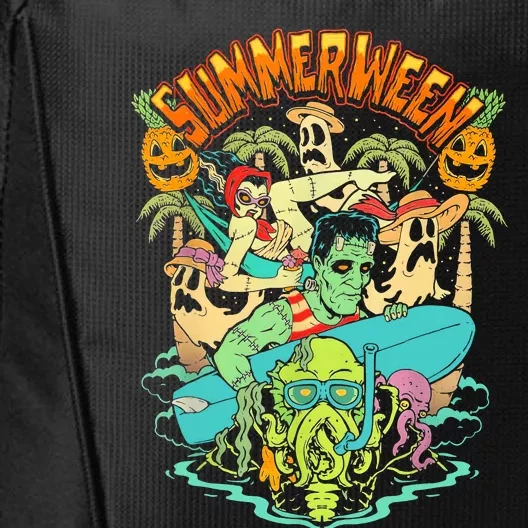 Summerween Happy Summerween Summer Halloween Holiday City Backpack