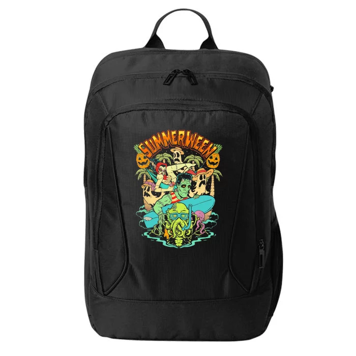 Summerween Happy Summerween Summer Halloween Holiday City Backpack