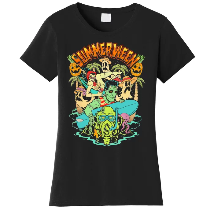 Summerween Happy Summerween Summer Halloween Holiday Women's T-Shirt